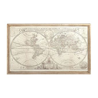 Stella & Eve Vintage-Inspired Map Framed Wall Art
