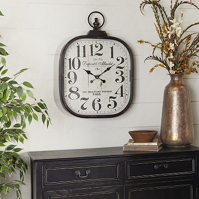 Stella & Eve Black Iron Wall Clock