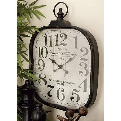 Stella & Eve Black Iron Wall Clock