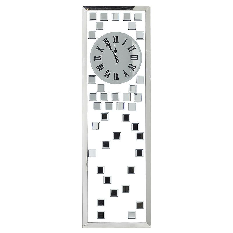 Stella & Eve Silver Glass Wall Clock
