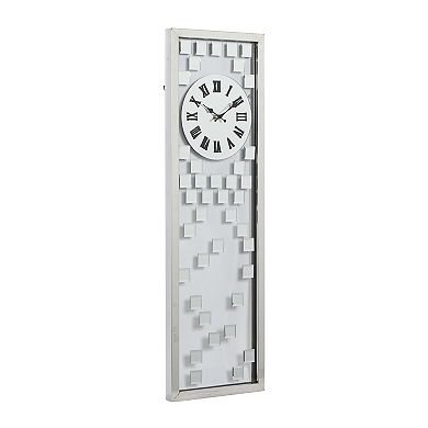 Stella & Eve Silver Glass Wall Clock