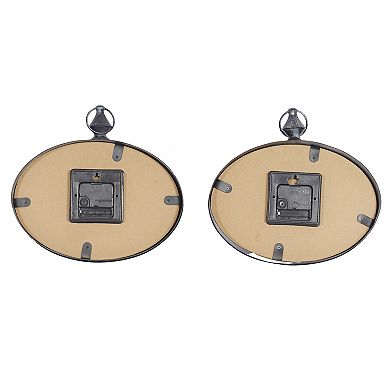Stella & Eve Oval Wall Clock 2-piece Set