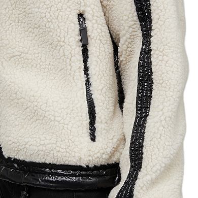 Women's KENDALL & KYLIE Dublin Mixed-Media Sherpa Puffer Jacket