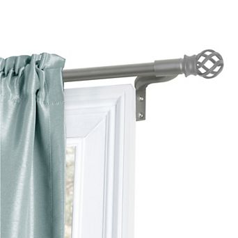 Zenna Home Smart Rods Easy Install Adjustable Cafe Window Rod with Cage Finials