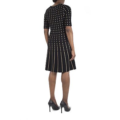 Women's Nina Leonard Jacquard Sweater Dress