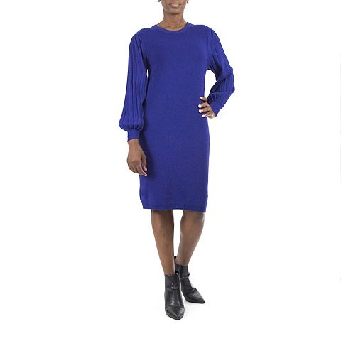 Женские платья Nina Leonard Women's Nina Leonard Bubble-Pleat Sweater Dress