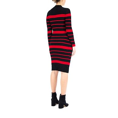 Women's Nina Leonard Striped Sweater Dress