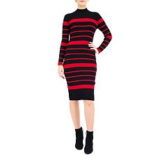 Red Cable Knit Dress - Matalan