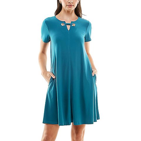 Женские платья Nina Leonard Women's Nina Leonard Embellished Swing Dress
