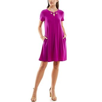 Women's Nina Leonard Embellished Swing Dress