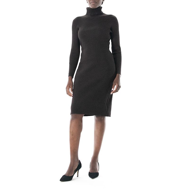 Women's Nina Leonard Balloon-Sleeve Sheath Sweater Dress