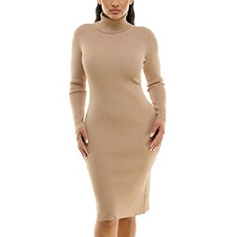 Women's Nina Leonard Midi Sheath Sweater Dress