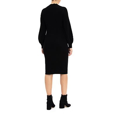 Women's Nina Leonard Keyhole Sweater Dress