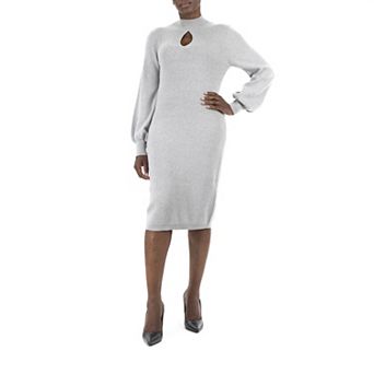 Women's Nina Leonard Keyhole Sweater Dress