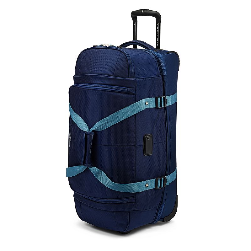 High Sierra Fairlead 28-Inch Drop Bottom Wheeled Duffel Bag, True Navy Grey