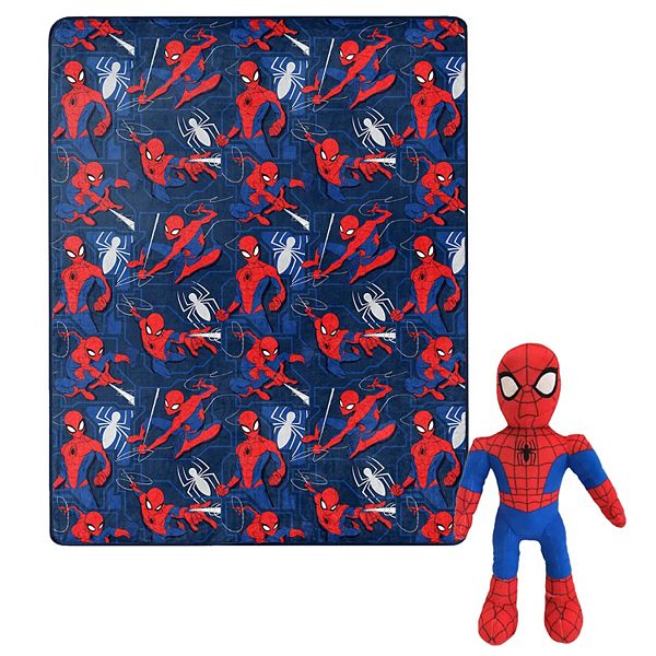 Spider Man Fearless Spidey Character Hugger Pillow Silk Touch Throw Set