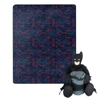 Batman Cyber Symbols Character Hugger Pillow & Silk Touch Throw Set