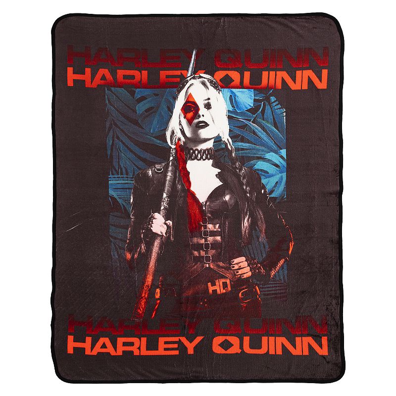 Suicide Squad 2 Tropical Floral Silk Touch Throw, Multicolor