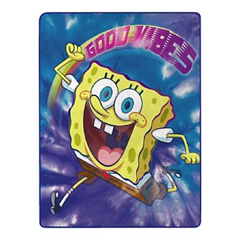 Sponge Bob Tie Dye Ready Silk Touch Throw