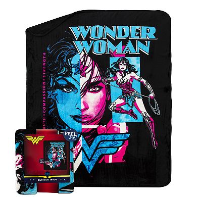 Wonder Woman Truth Compassion Strength Silk Touch Throw