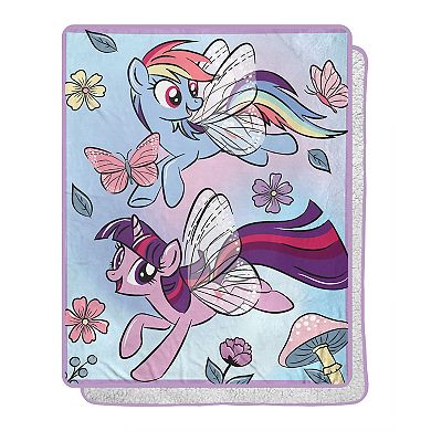 My Little Pony Floral Flight Silk Touch Sherpa Throw