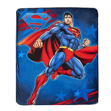 Superman American Hero Oversized Silk Touch Sherpa Throw
