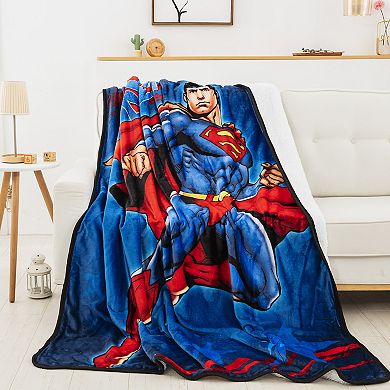 Superman American Hero Oversized Silk Touch Sherpa Throw