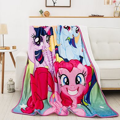 My Little Pony Rainbow Surprise Oversized Silk Touch Sherpa Throw