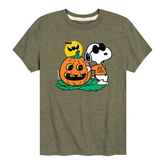Boys 8-20 Peanuts Snoopy Halloween Pumpkin Tee