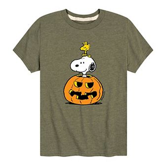 Boys 8-20 Peanuts Snoopy Woodstock Halloween Tee