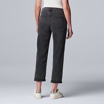 Petite Simply Vera Vera Wang Relaxed Boyfriend Jeans