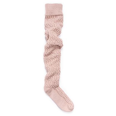 Women's MUK LUKS Chunky Cable Knit Over-the-Knee Socks