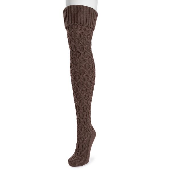 Cable knit over shop the knee socks