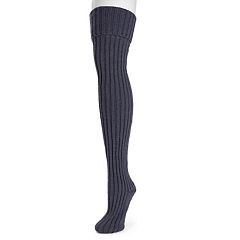 SPANX Get Over It Ribbed Over-the-Knee Socks (Black)