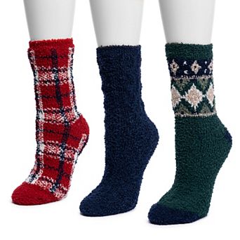 Women's MUK LUKS 3-Pack Cozy Holiday Socks