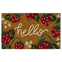 Sonoma Goods For Life Strawberries Hello 18'' x 30'' Coir Doormat