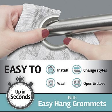 Zenna Home Chandler Easy Hang Grommet Window Curtain
