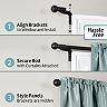 Zenna Home Smart Rods Easy Install Adjustable Cafe Window Rod with Ball ...