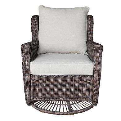 Sonoma Goods For Life Cortena Wicker Swivel Lounge Patio Chair