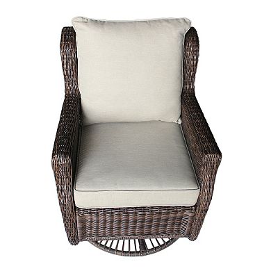 Sonoma Goods For Life Cortena Wicker Swivel Lounge Patio Chair