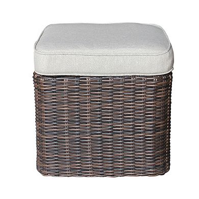 Sonoma Goods For Life Cortena Wicker Patio Ottoman