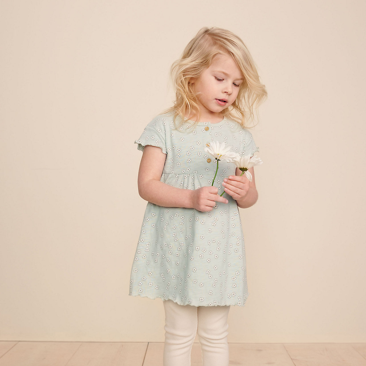 Baby & Toddler Girl Little Co. by Lauren Conrad Organic Lettuce-Edge Henley Dress