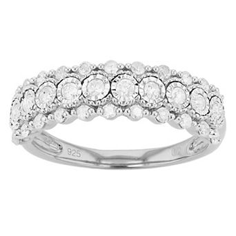 Sterling Silver 1/2 Carat T.W. Diamond Ring