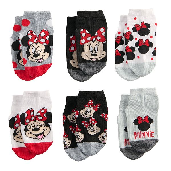 Toddler Girl Disney Minnie Mouse 6-Pack Low-Cut Socks