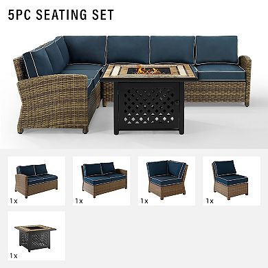 Crosley Bradenton 5-Piece Outdoor Wicker Seating Set