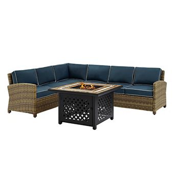 Crosley Bradenton 5 pc Outdoor Wicker Seating Set