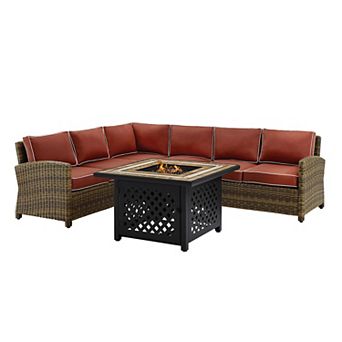 Crosley Bradenton 5 pc Outdoor Wicker Seating Set