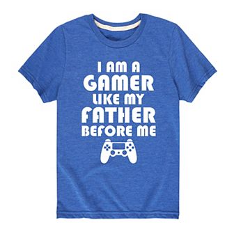 Boys 8-20 Gamer Like Father Graphic Tee