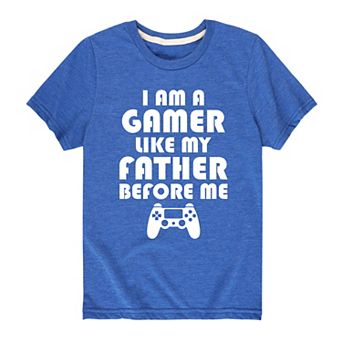 Boys 8-20 Gamer Like Father Graphic Tee