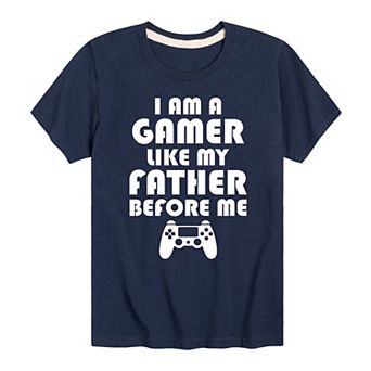 Boys 8-20 Gamer Like Father Graphic Tee